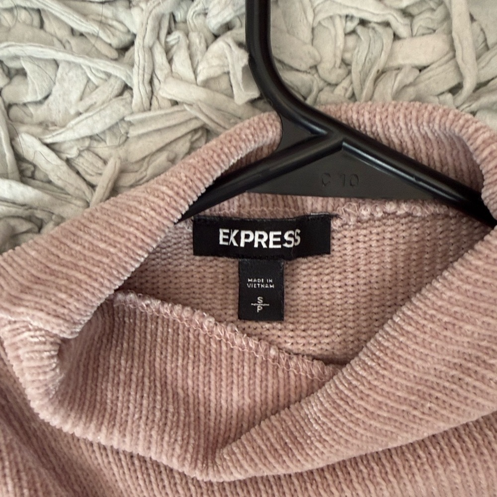 Express Soft Blush Cowl Neck Sweater - Picture 9 of 11